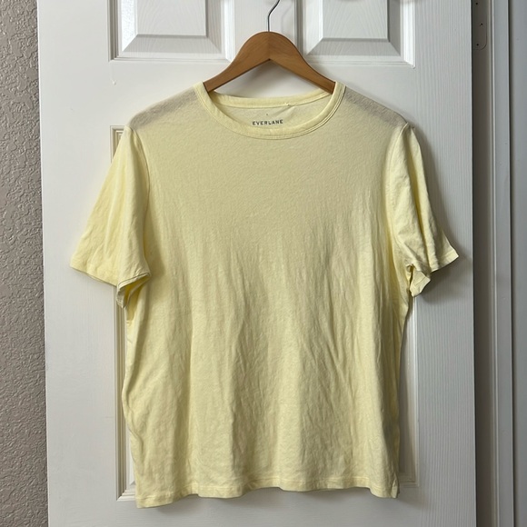 Everlane Tops - (Never worn!) Oversized Pale Yellow Everlane T-Shirt, Small